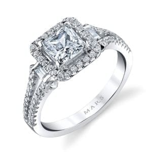 25003  Diamond Engagement Ring 0.35 Ct Rd, 0.07 Ct Bg.