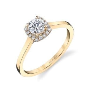 25150-R33-PS Diamond Engagement Ring 0.08 Ctw.