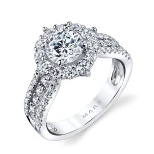 25644 Diamond Engagement Ring 1.09 Ctw.