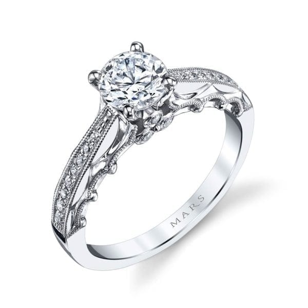 25866 Diamond Engagement Ring 0.14 Ctw.