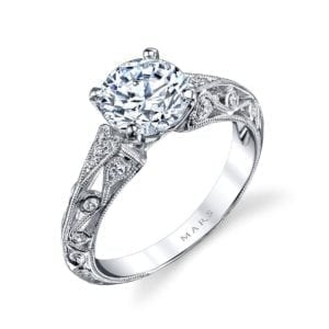 26026 Diamond Engagement Ring, 0.12 Ctw.