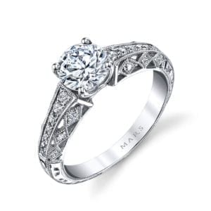 26031 Diamond Engagement Ring 0.19 Ctw.